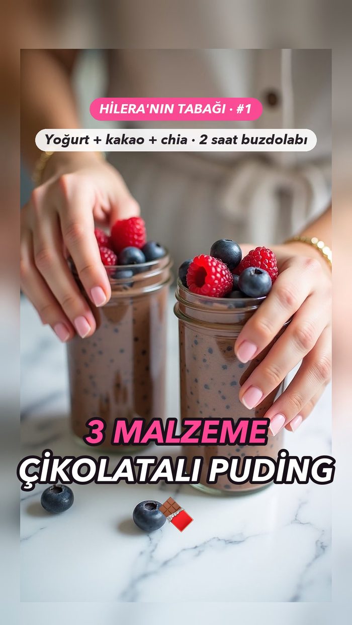 Hilera'nın Tabağı #1 · 3 malzemeli çikolatalı puding
